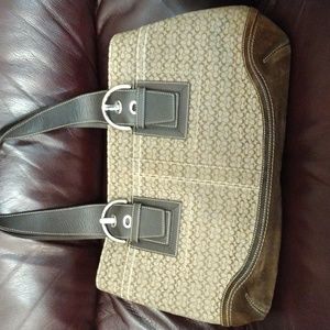 EUC Vintage Suade Micro C Coach
